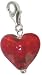 Chrysalis Charm Silver Red Heart Charm