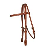 Western Leather Browband Headstall w/Chicago End