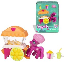 Childrens Toyshop  Toys : My Little Pony: Ponyville Friends - Popcorn Cart with Cheerilee Playset