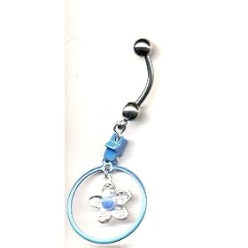 Belly Button Rings Flower Gem Navel