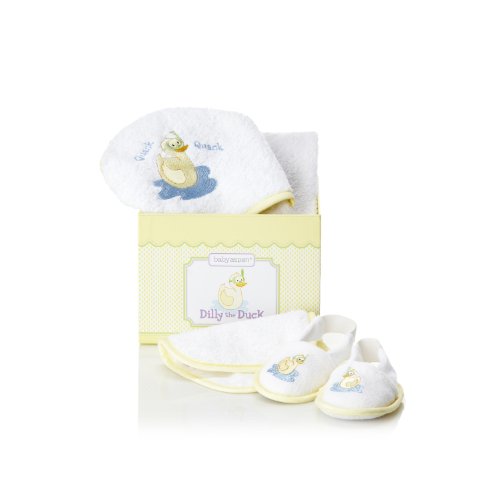 Baby Aspen 4-Piece Bathtime Gift Set 0-12 Months Dilly the Duck