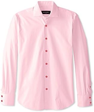 Bogosse Men's Solid Sportshirt, Pink, 6/XXL US