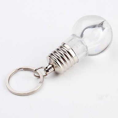 ZHYU Beautiful Bulb Shaped 4 Color Change Light Colorful Mini-lights with Keychain Ring