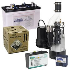 Basement Watchdog 1/2 HP Combination Primary and Backup Sump Pumps w/Battery and Acid - SPD-BW4000KIT