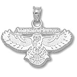 Atlanta Hawks 1in in Sterling Silver Logo Pendant