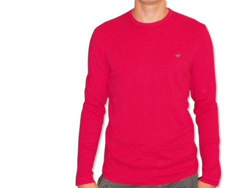 MUSTANG Shirt Herren Rot - Langarmshirt - rot