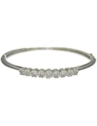 1.25 CT Diamond Bangle In 14K White Gold