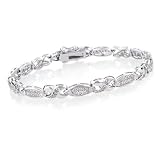 Sterling Silver 1.00 Carat Diamond Bracelet - 7.2
