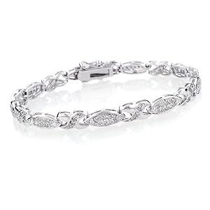 Sterling Silver 1.00 Carat Diamond Bracelet - 7.2 by
