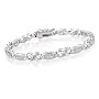 Sterling Silver 1.00 Carat Diamond Bracelet - 7.2"