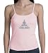 LOTUS POSE Yoga Meditation Junior Ladies Spaghetti Strap Tank Top - Pink, Juniors Small