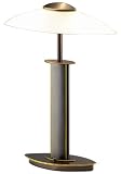 Holtkoetter Halogen Table Lamp with Glass Shade, Hand-Brushed Old Bronze with Satin White Glass