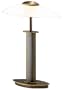 Holtkoetter Halogen Table Lamp with Glass Shade, Hand-Brushed Old Bronze with Satin White Glass