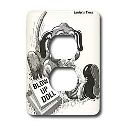 Londons Times Funny Dogs Cartoons - Canine Adult Toys - Light Switch Covers - 2 plug outlet cover