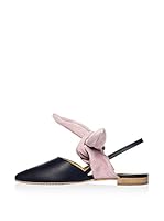 L37 Sandalias planas (Negro)