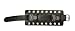 Black Wide Leather Cuff Wrist WatchBand with Skull