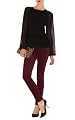 Knit with Sheer Sleeve Blouse