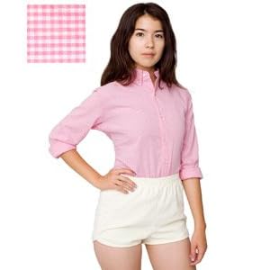 Buy American Apparel Unisex Gingham Long Sleeve Button-Up Shirt by American Apparel