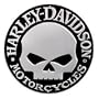 Harley-Davidson� Skull Tin Sign. Embossed tin sign feature skull graphic and measures 14" diameter. Made in the USA. 99332-08V