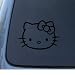 HELLO KITTY - Cat Feline - Car, Truck, Notebook, Vinyl Decal Sticker #1093 | Vinyl Color: Black