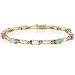 Jewelry : 24k Gold Multi Color Created Opal Stones Genuine Diamond Accent Bracelet