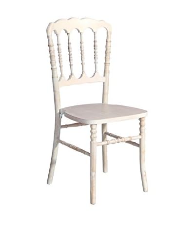 HOME FURNITURE Sedia Napoleon Bianco