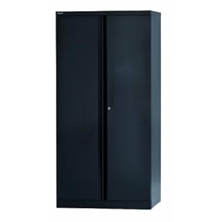 BISLEY Flügeltürschrank Aktenschrank Werkzeugschrank Stahlschrank Ordnerschrank Schwarz