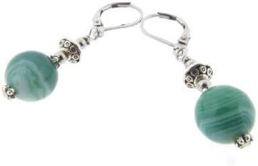Orchid Cove Handcrafted Ocean Quartz Earrings with Stainless Steel Leverback Earwires