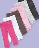 Beautees Little Girls Lace-Trim Capri Leggings