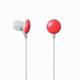 Elecom Ear Drops Series 3 Canal Type Stereo Headphone Ear Buds (Red)