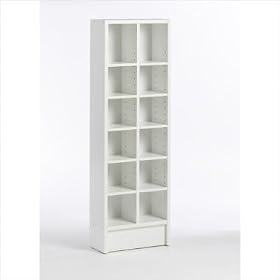 Spectrum 46 Bookcase and CD Tower in White