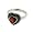Sterling Silver Marcasite Red Garnet Heart Ring Size 5(Size 5,6,8,9)