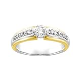 14K Two-Tone Gold Diamond Engagement Ring - 0.50 Ct.
