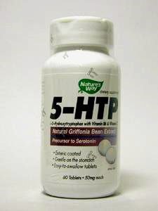 Natures Way 5-HTP with B-6 and Vitamin C (Natural Griffonia Bean Extract), 50mg 60 Enteric-Coated Tablets