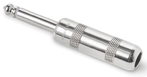 Switchcraft 280 1/4-Inch Mono Guitar Male speaker Plug with Larger Cable Clamp, Nickel Finish