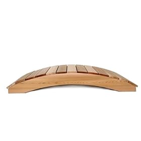 6' Western Red Cedar Wood Garden Bridge by visiondecor Furniture