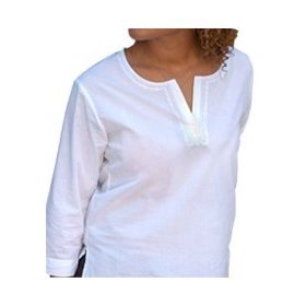 chakra nyc tunic kurta tunic blouse 3/4 sleeves womens 100% breathable cotton