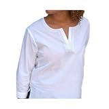 chakra nyc tunic kurta tunic blouse 3/4 sleeves womens 100% breathable cotton