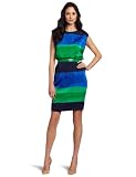 AK Anne Klein Womens Petite Ombre Stripe Wedge Dress