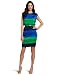 AK Anne Klein Women's Petite Ombre Stripe Wedge Dress