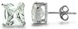 Sterling Silver 5.0 CTW Square CZ Basket Earrings