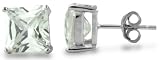 Sterling Silver 5.0 CTW Square CZ Basket Earrings