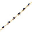 14K Yellow Gold Sapphire Bracelet