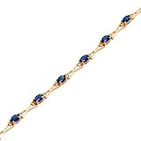 14K Yellow Gold Sapphire Bracelet
