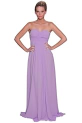 Strapless  Chiffon/Satin/Knit Bridesmaid Dress/Party Dress  With Pearls