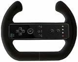 GreyMobiles Black SPORTS Steering Wheel Attachment For Nintendo Wii Remote