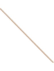 .84mm, 14 Karat Rose Gold, Box Chain - 7 inch