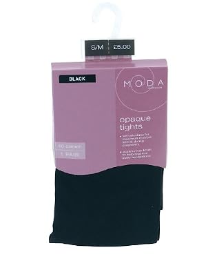 40 denier opaque maternity tights - Black Large

