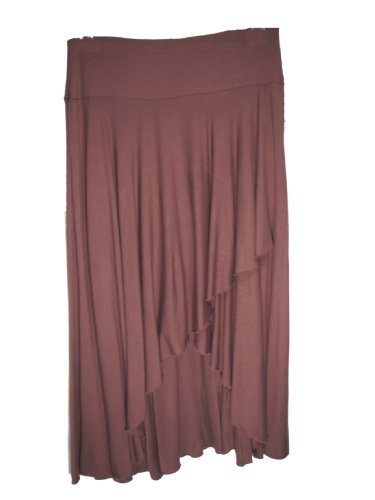 Karen Kane Brown Stretch Long Wrap Skirt 0X