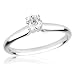 Certified Colorless Diamond Solitaire Ring 3/8ct